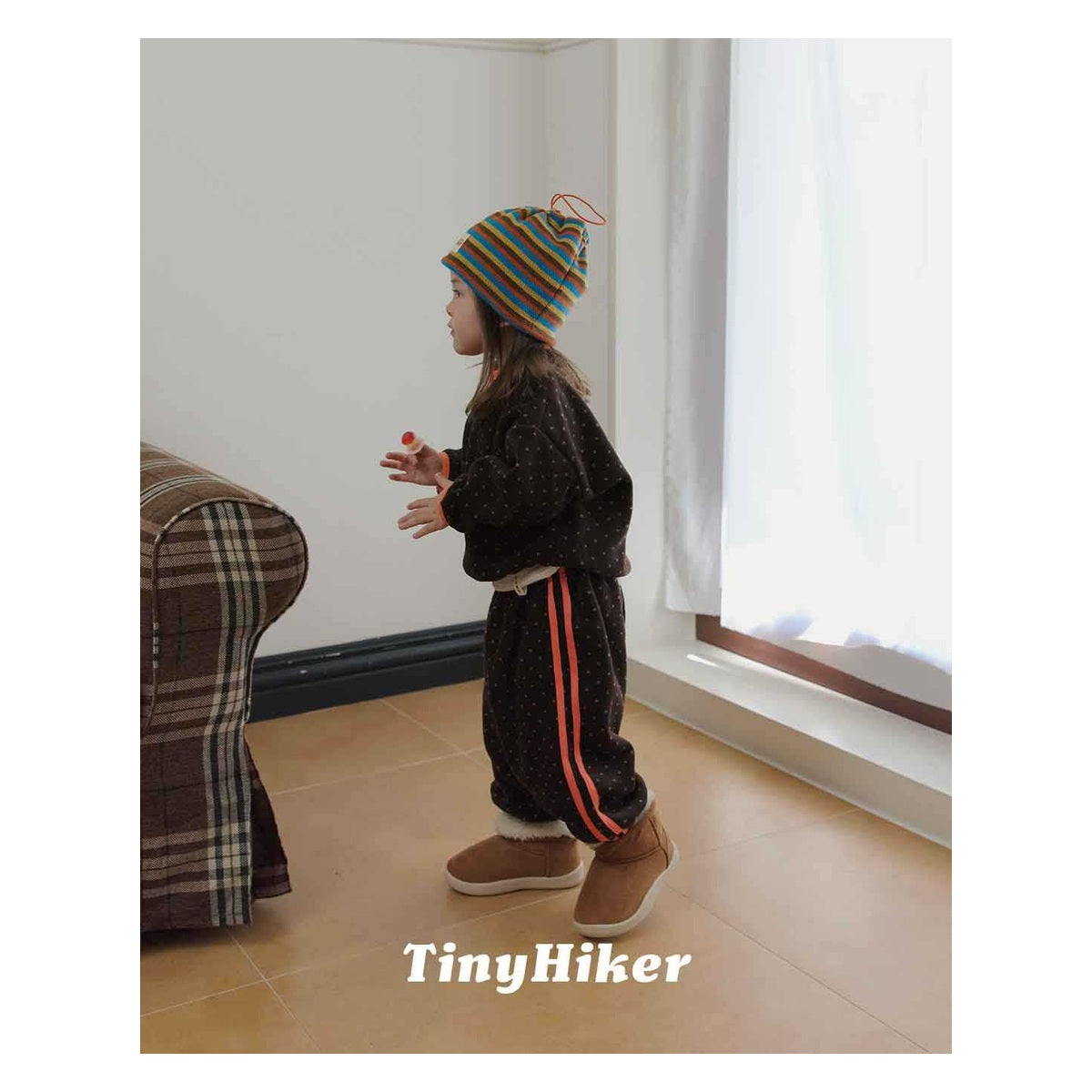 Tiny Hiker プチドットフリースパンツ