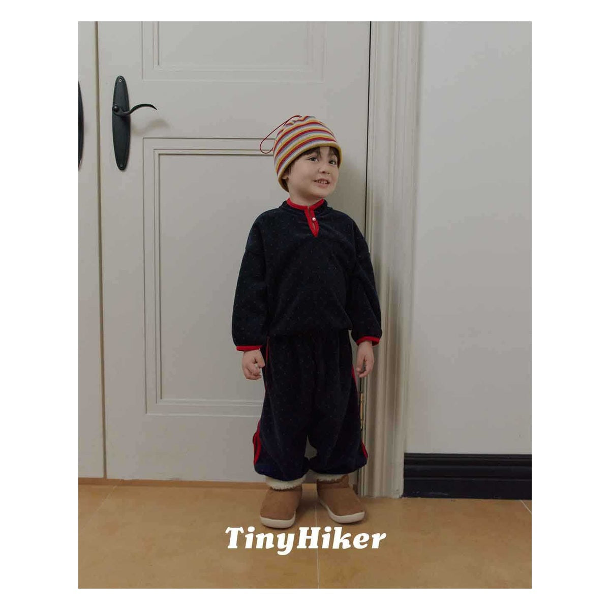 Tiny Hiker プチドットフリースパンツ