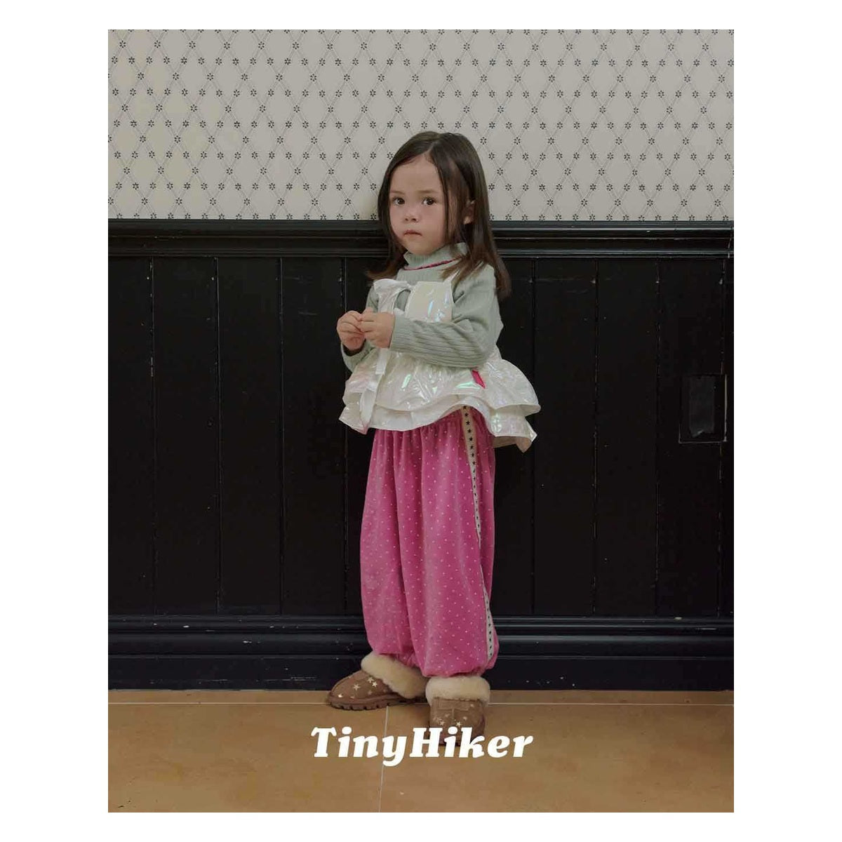Tiny Hiker シャイインキルティングキャミソールトップキルティングタンクトップ