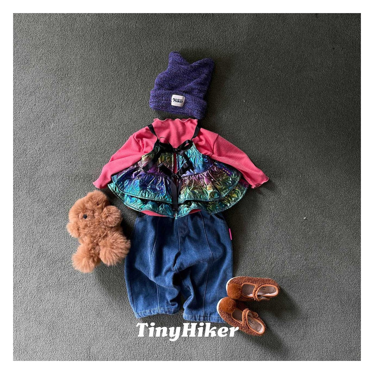 Tiny Hiker シャイニングキルティングキャミソールトップ