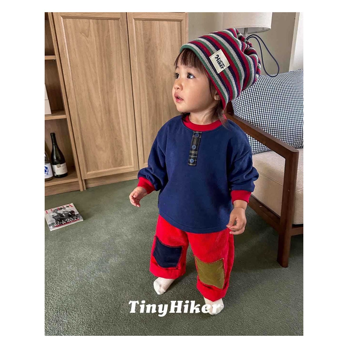 Tiny Hiker トムソーヤ ヘンリーネックTシャツ