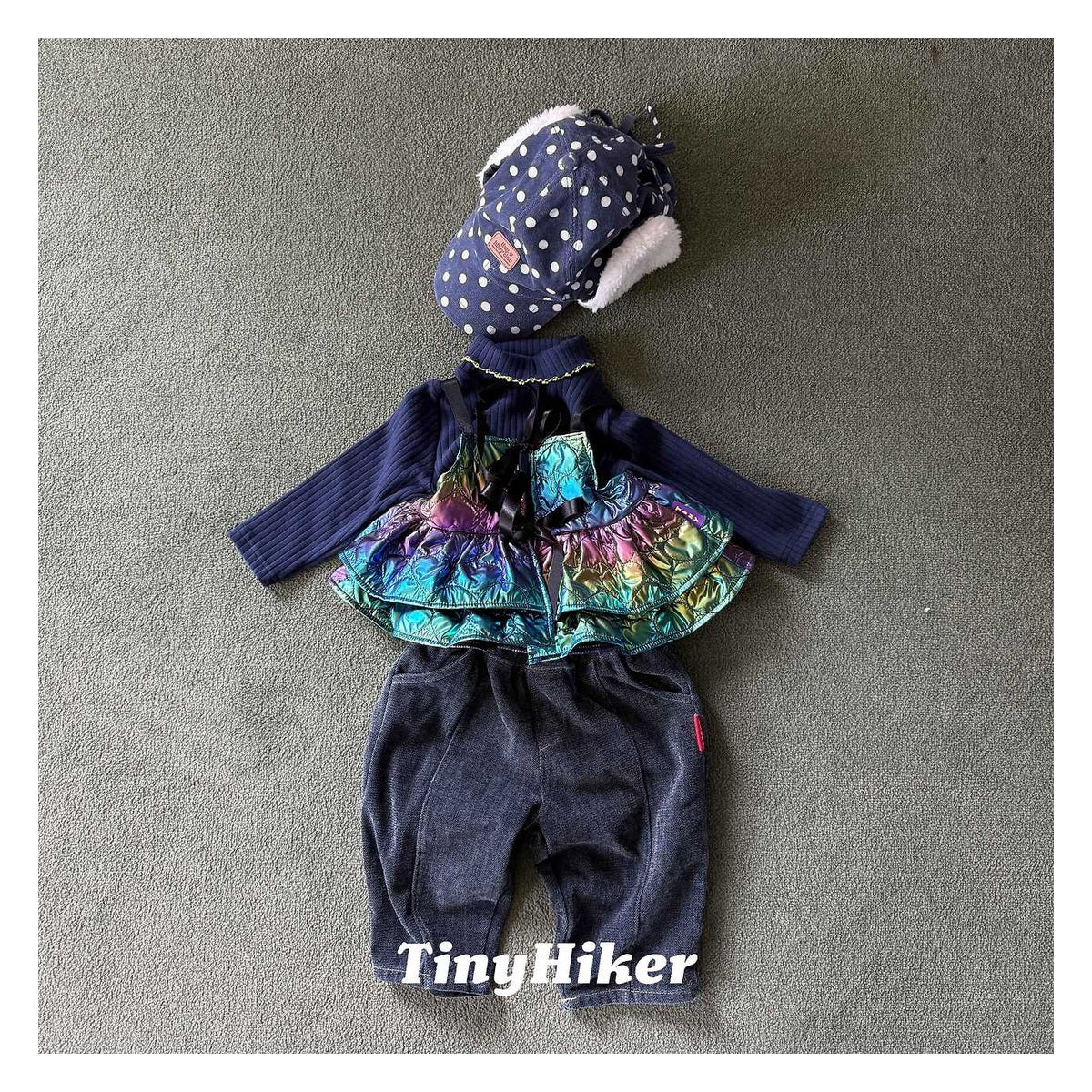 Tiny Hiker ダックフィンコートポラティダックフィットピンコートタートルネック