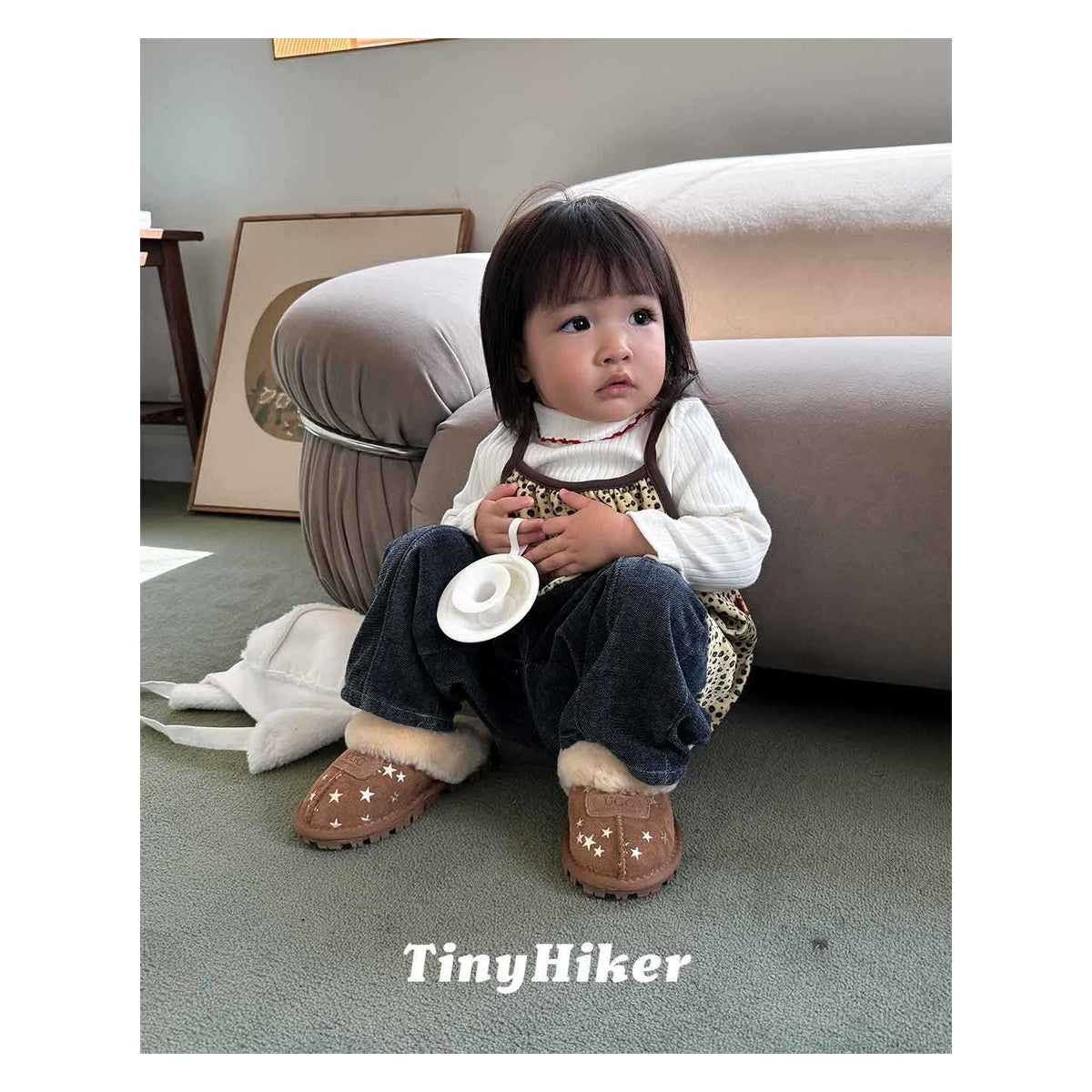 Tiny Hiker ダックフィンコートポラティダックフィットピンコートタートルネック