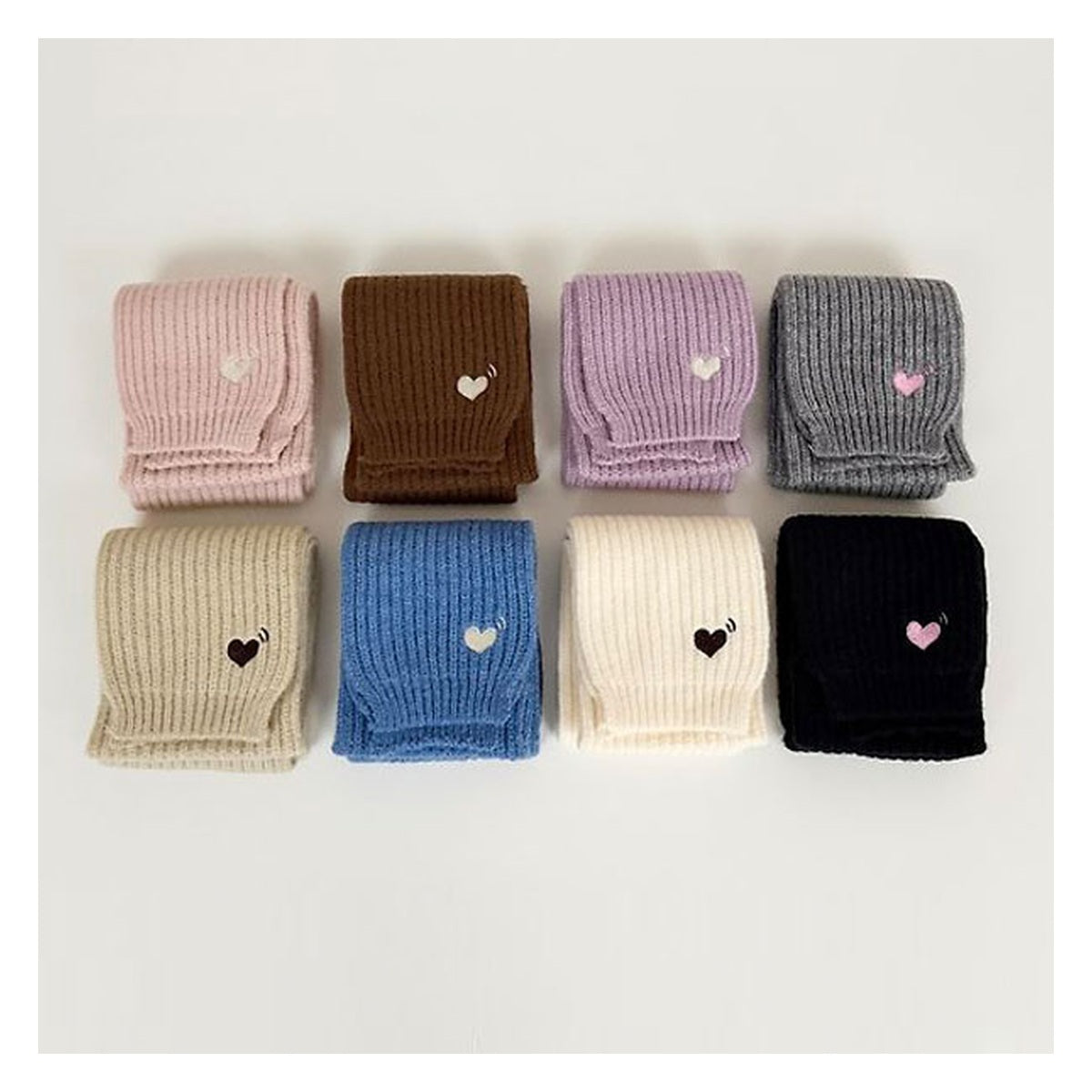 V.bunny ハート刺繍マフラー FREE