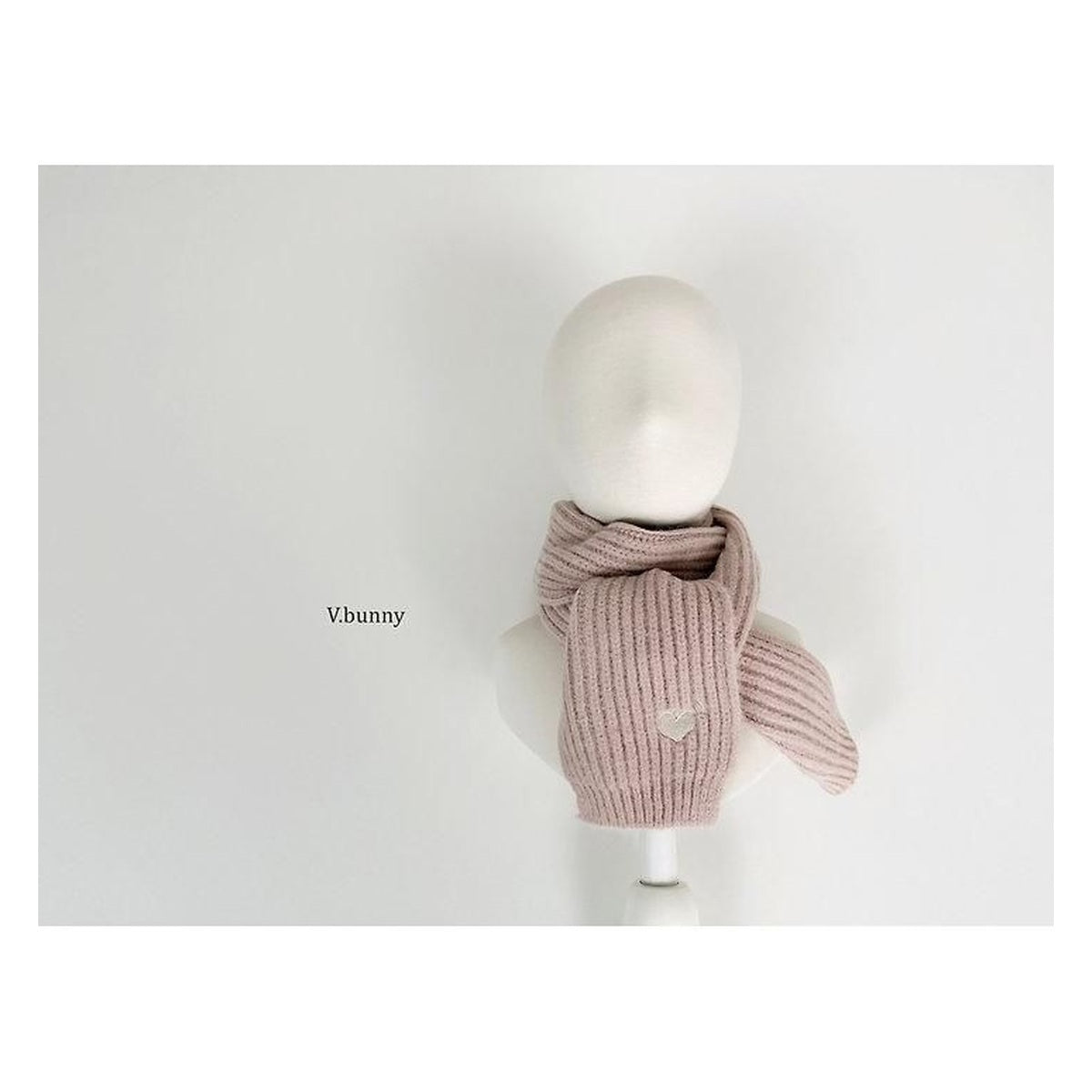 V.bunny ハート刺繍マフラー FREE