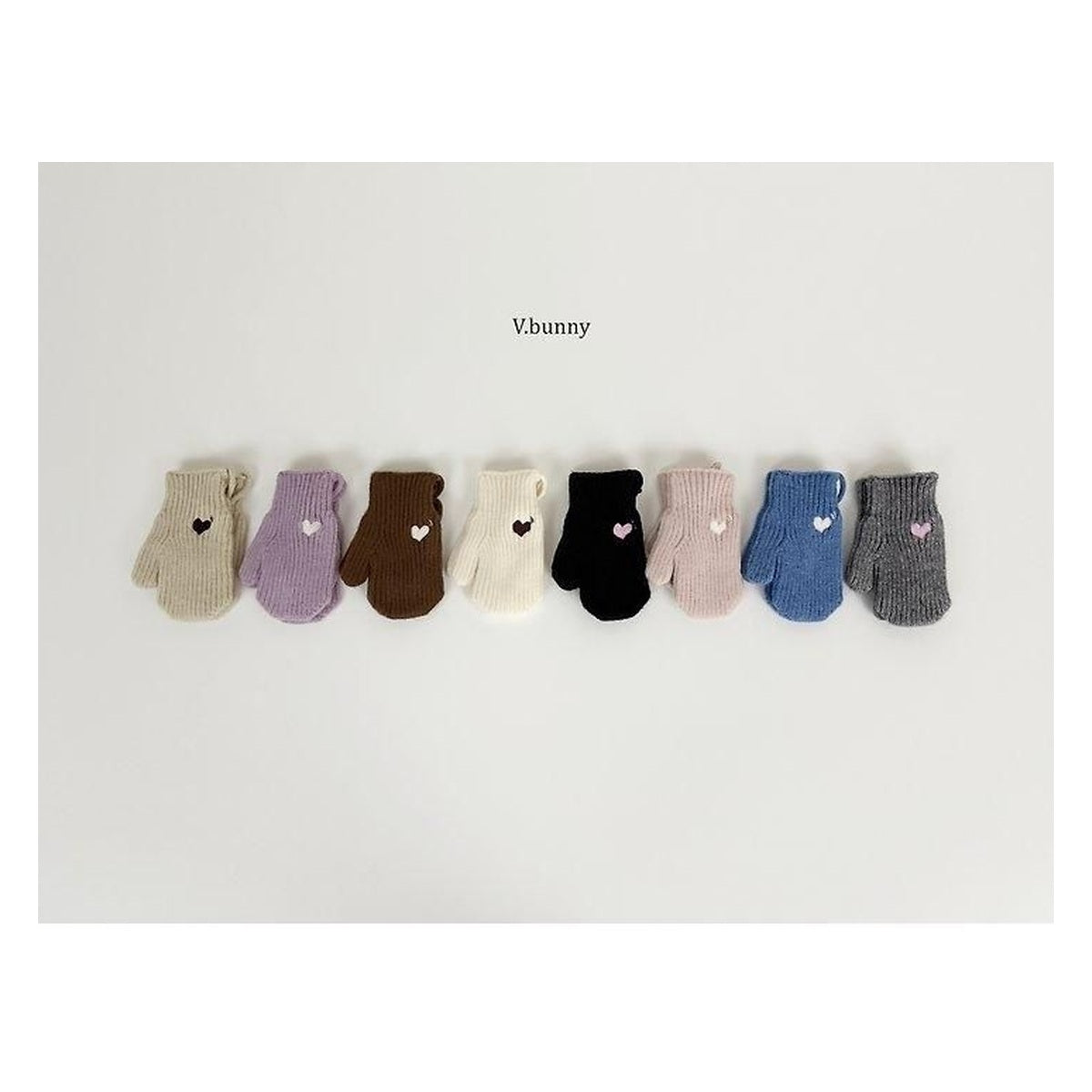 V.bunny ハート刺繍手袋 FREE