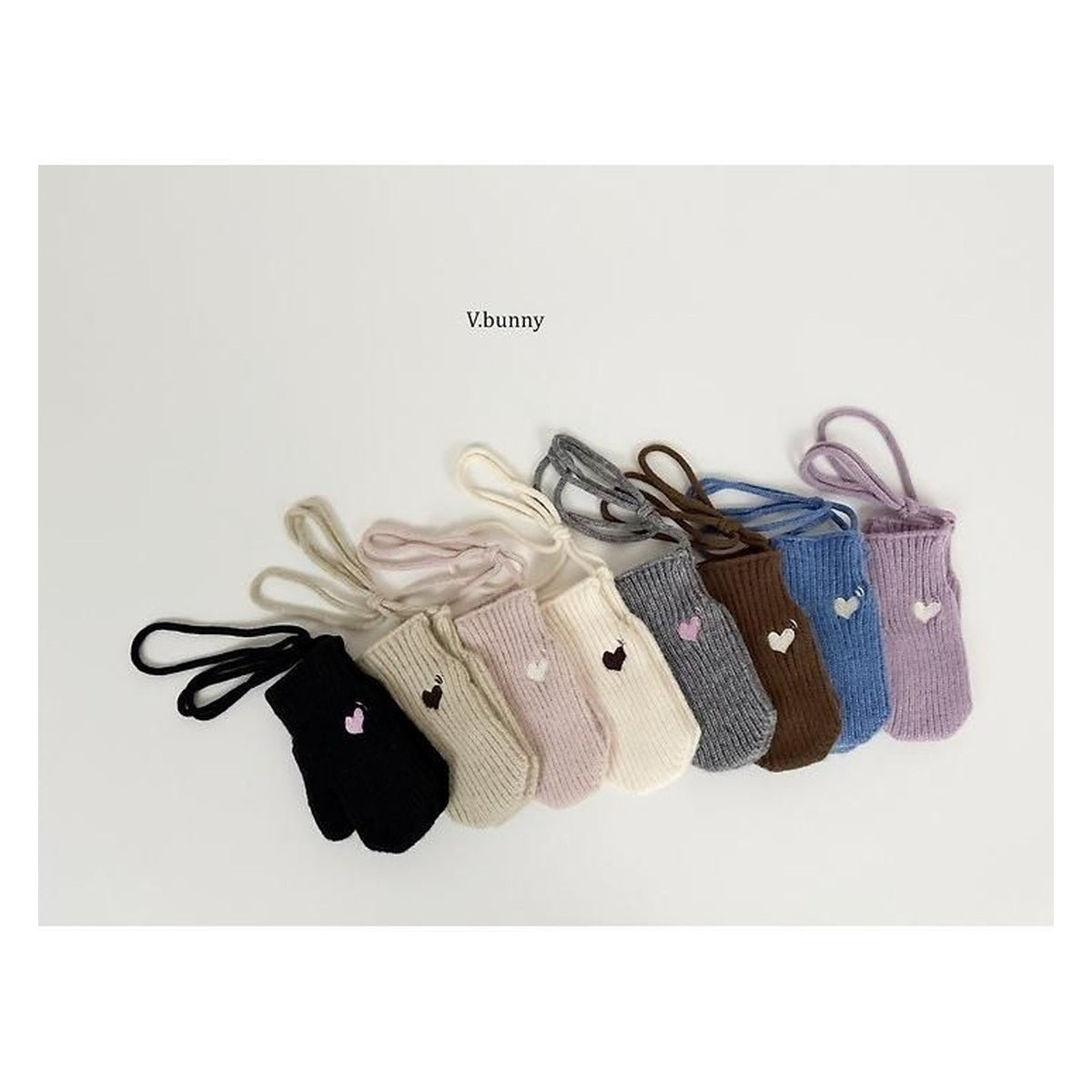 V.bunny ハート刺繍手袋 FREE