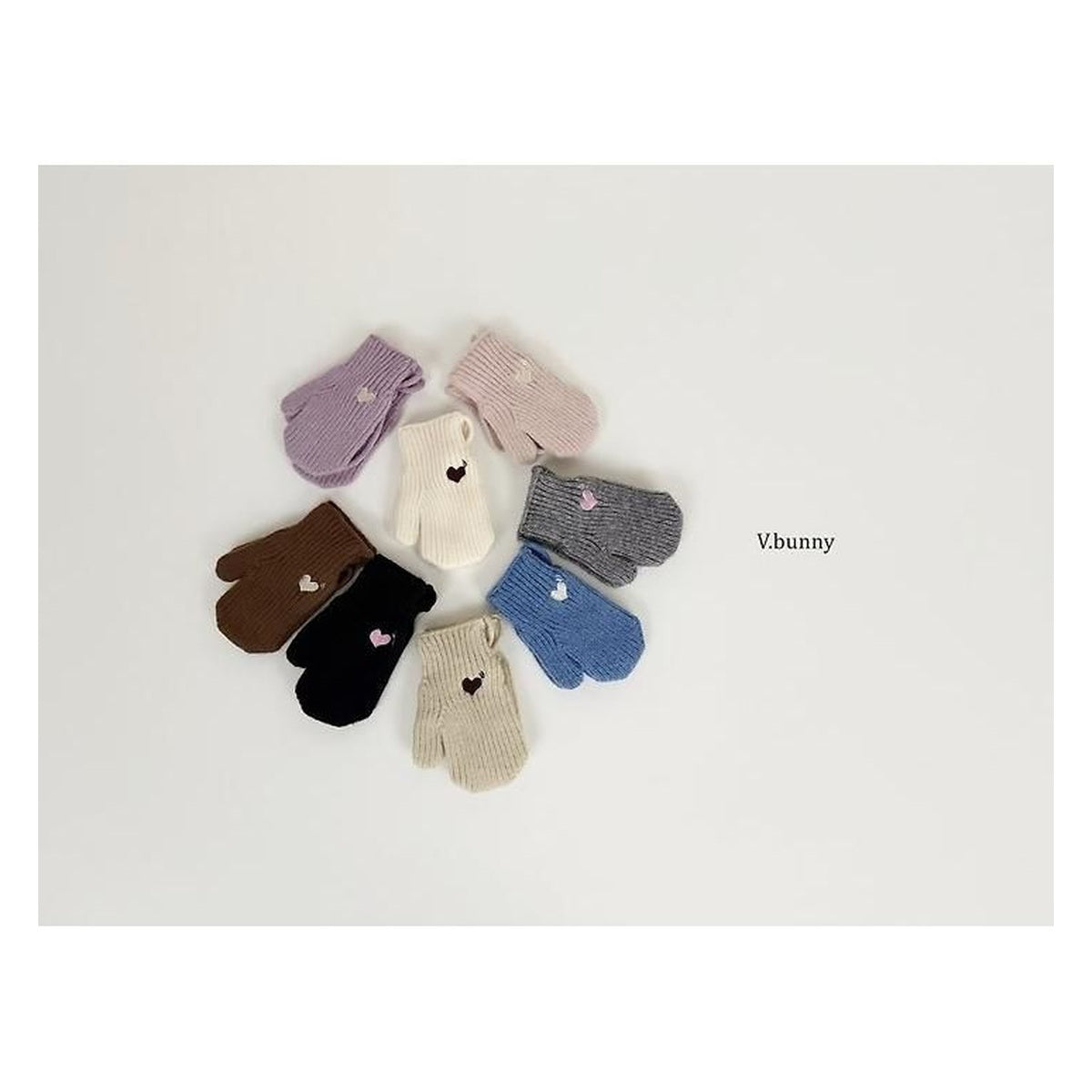 V.bunny ハート刺繍手袋 FREE