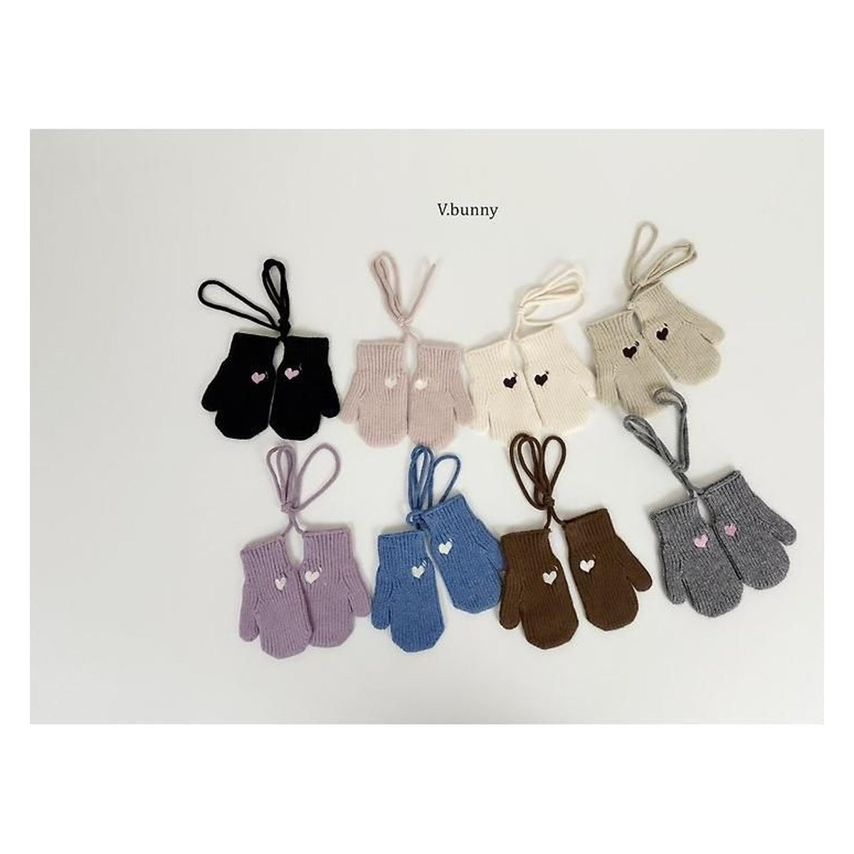 V.bunny ハート刺繍手袋 FREE