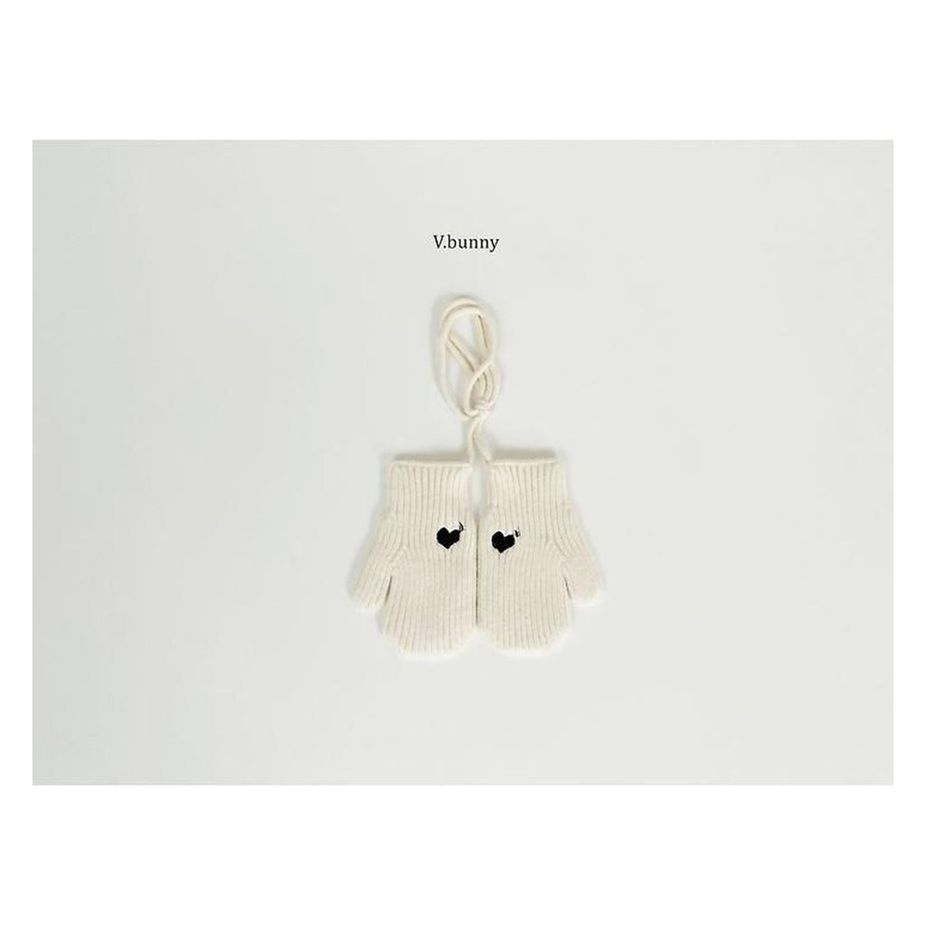 V.bunny ハート刺繍手袋 FREE