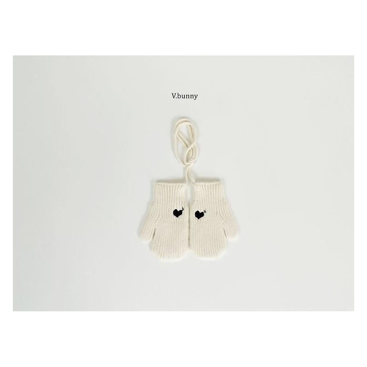 V.bunny ハート刺繍手袋 FREE