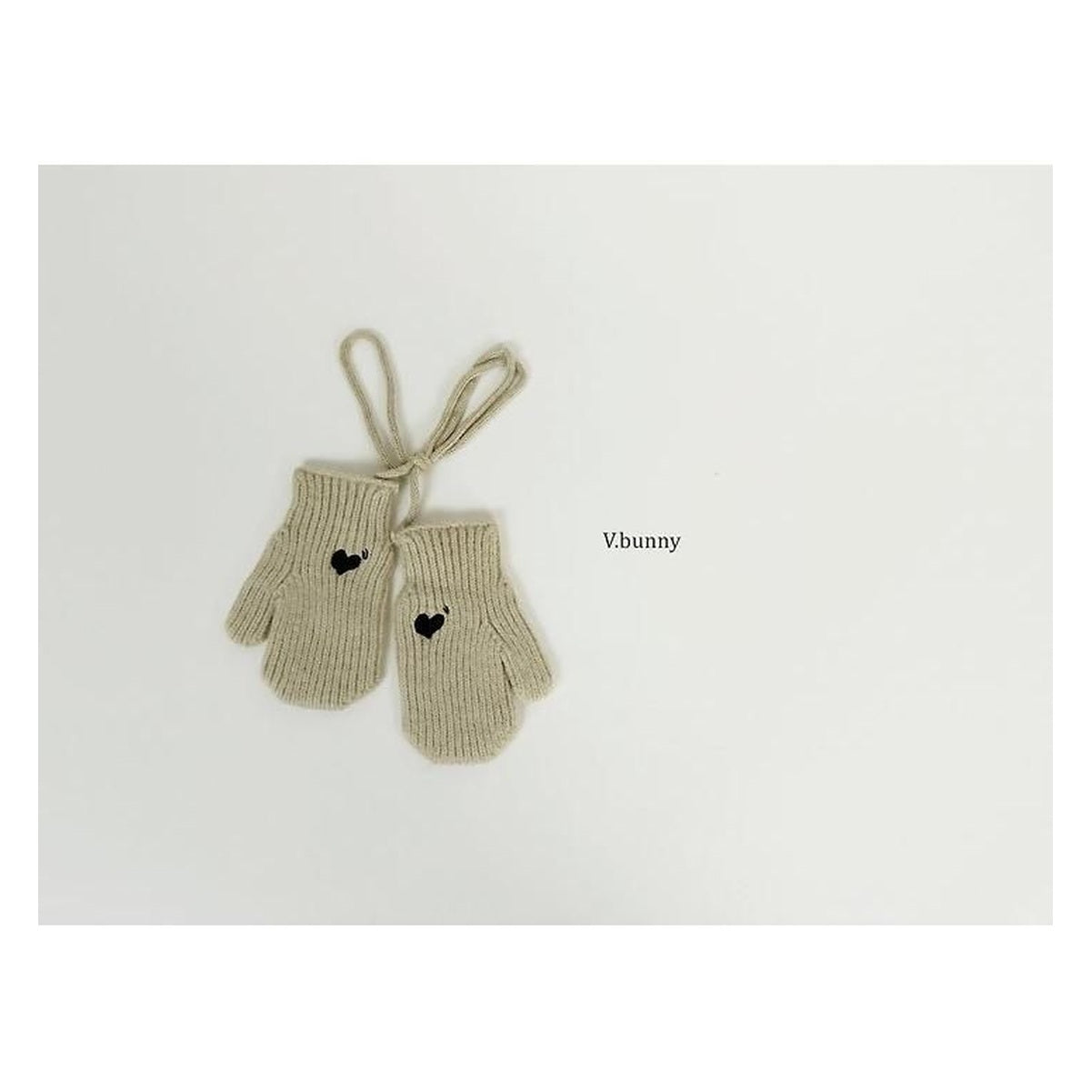 V.bunny ハート刺繍手袋 FREE