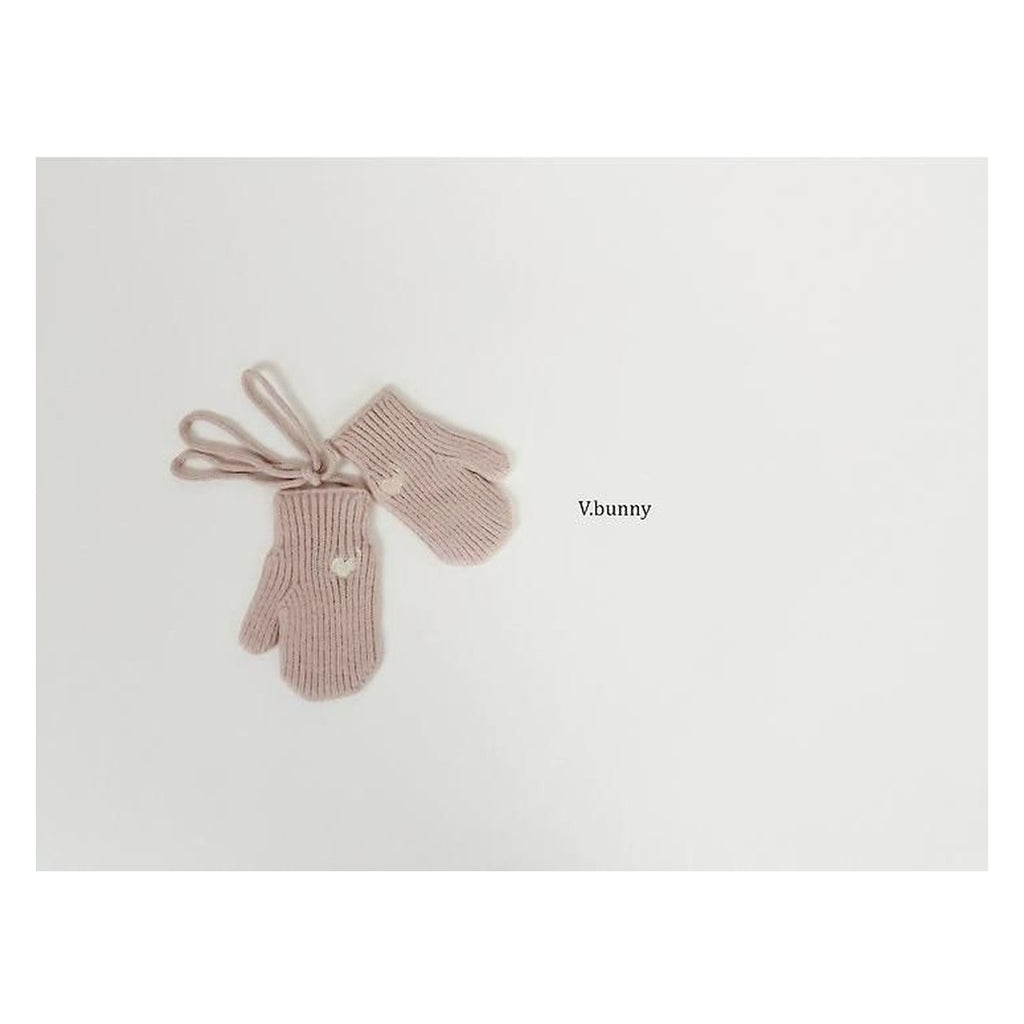 V.bunny ハート刺繍手袋 FREE