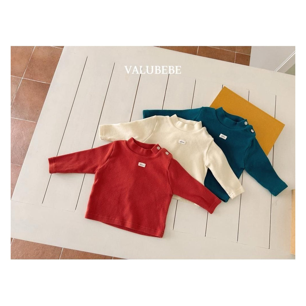 Valu bebe ソリッドリブネックT