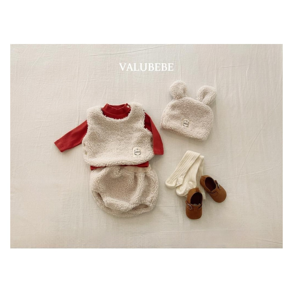 Valu bebe ソリッドリブネックT