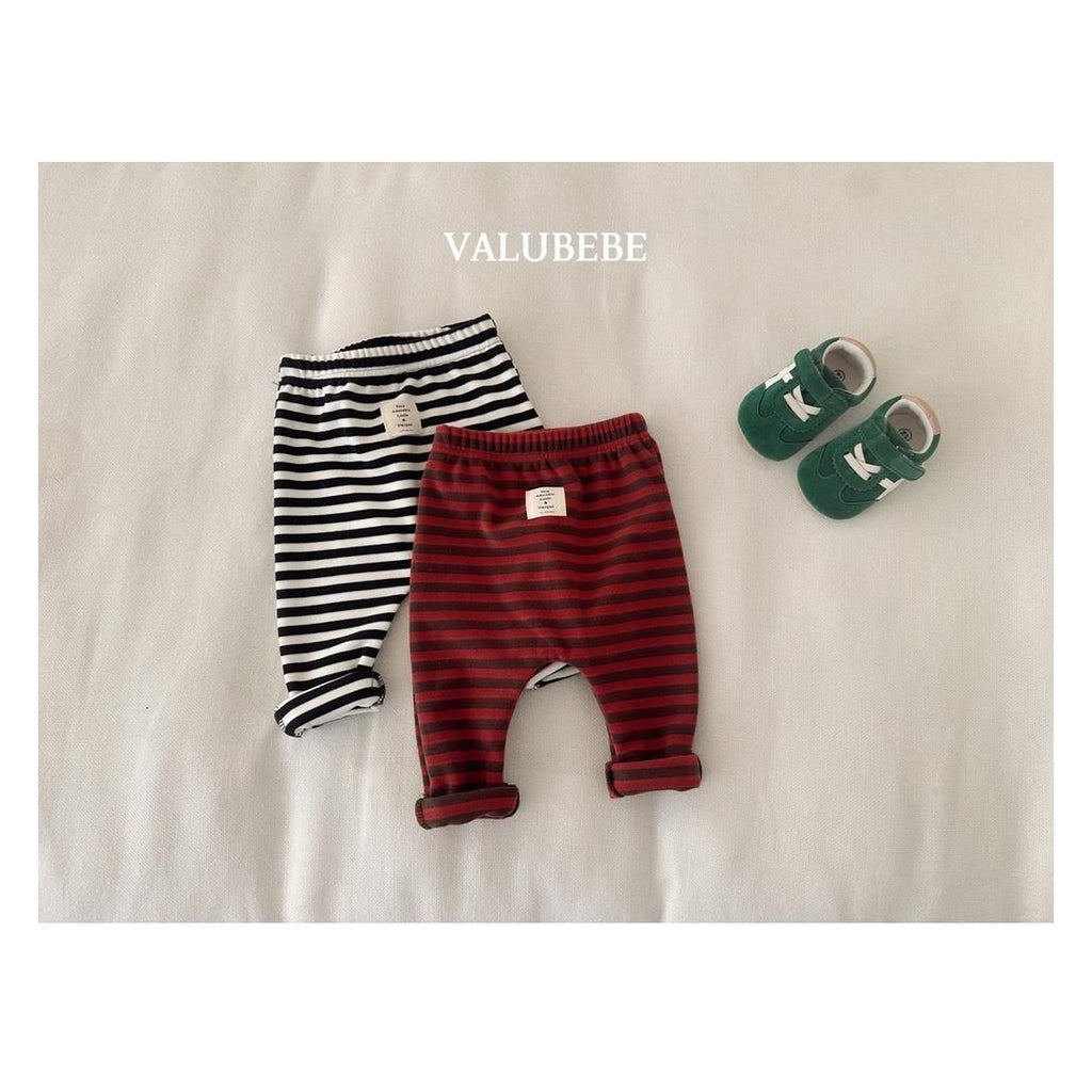 Valu bebe ボーダー裏起毛レギンス