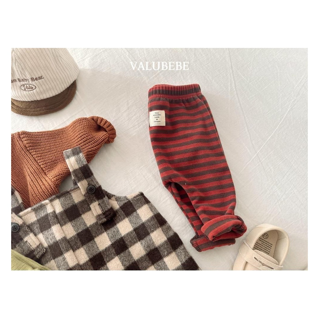 Valu bebe ボーダー裏起毛レギンス