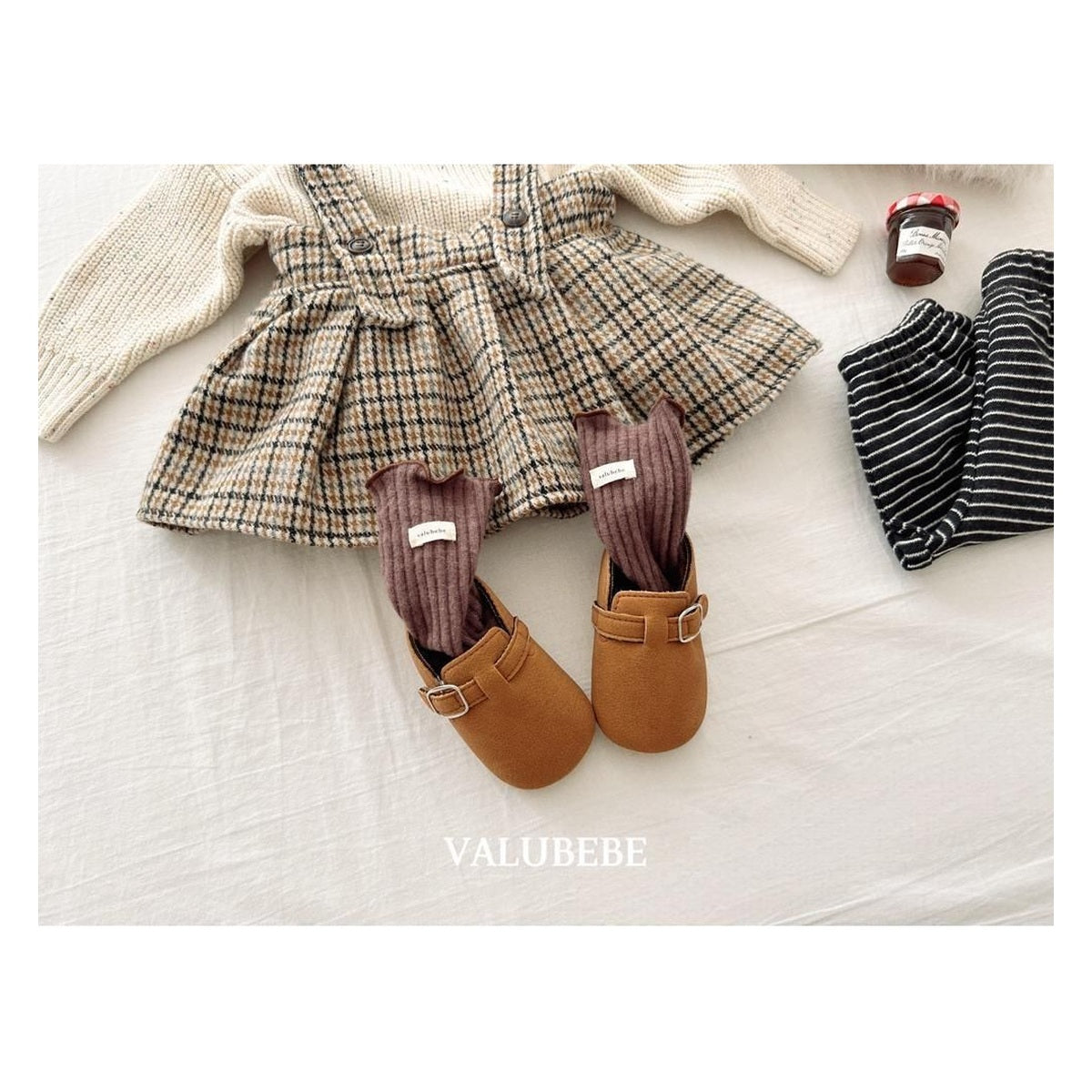 Valu bebe マブチェックプリーツスカート