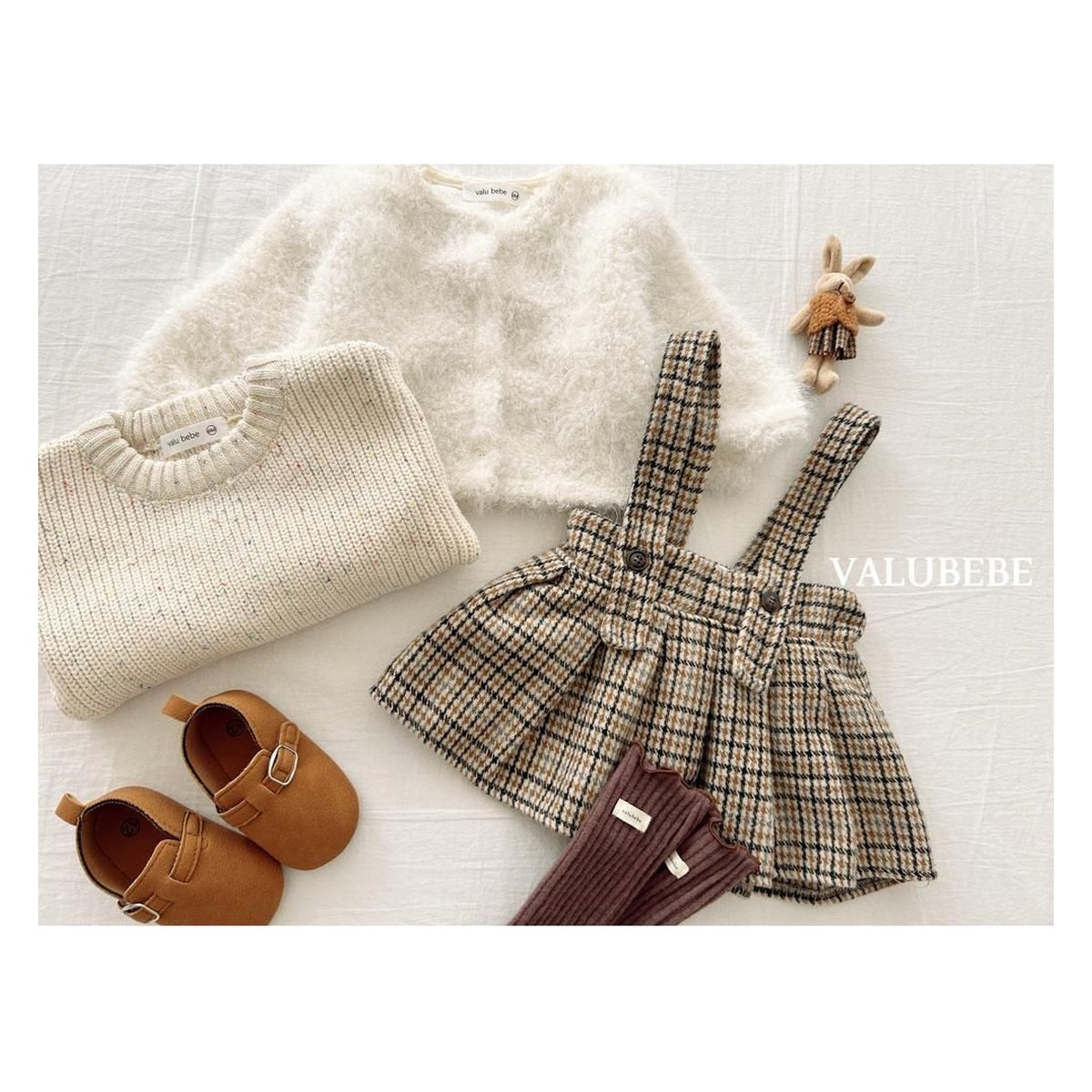 Valu bebe マブチェックプリーツスカート
