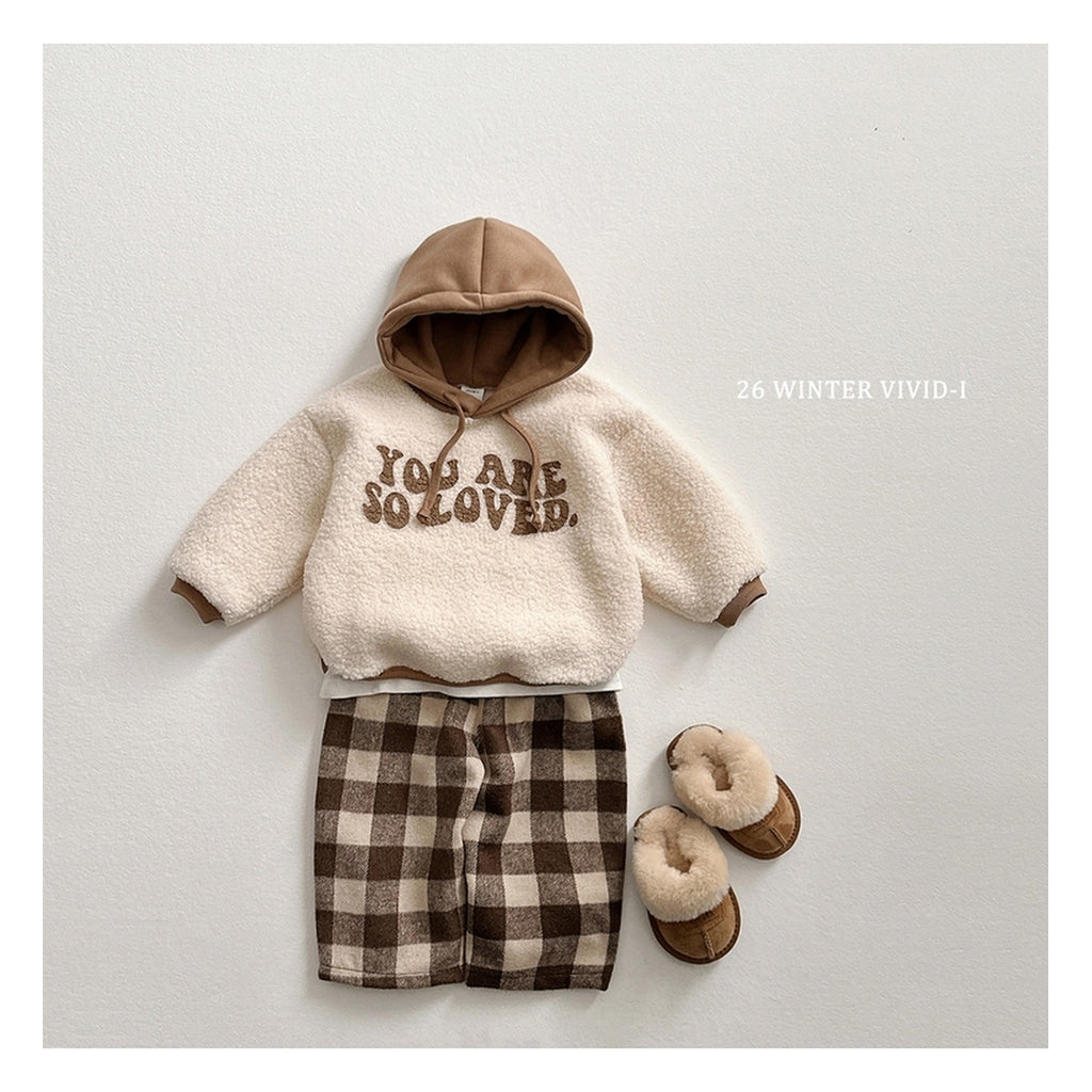VIVID-I チェックチェックくまの刺繍パンツ