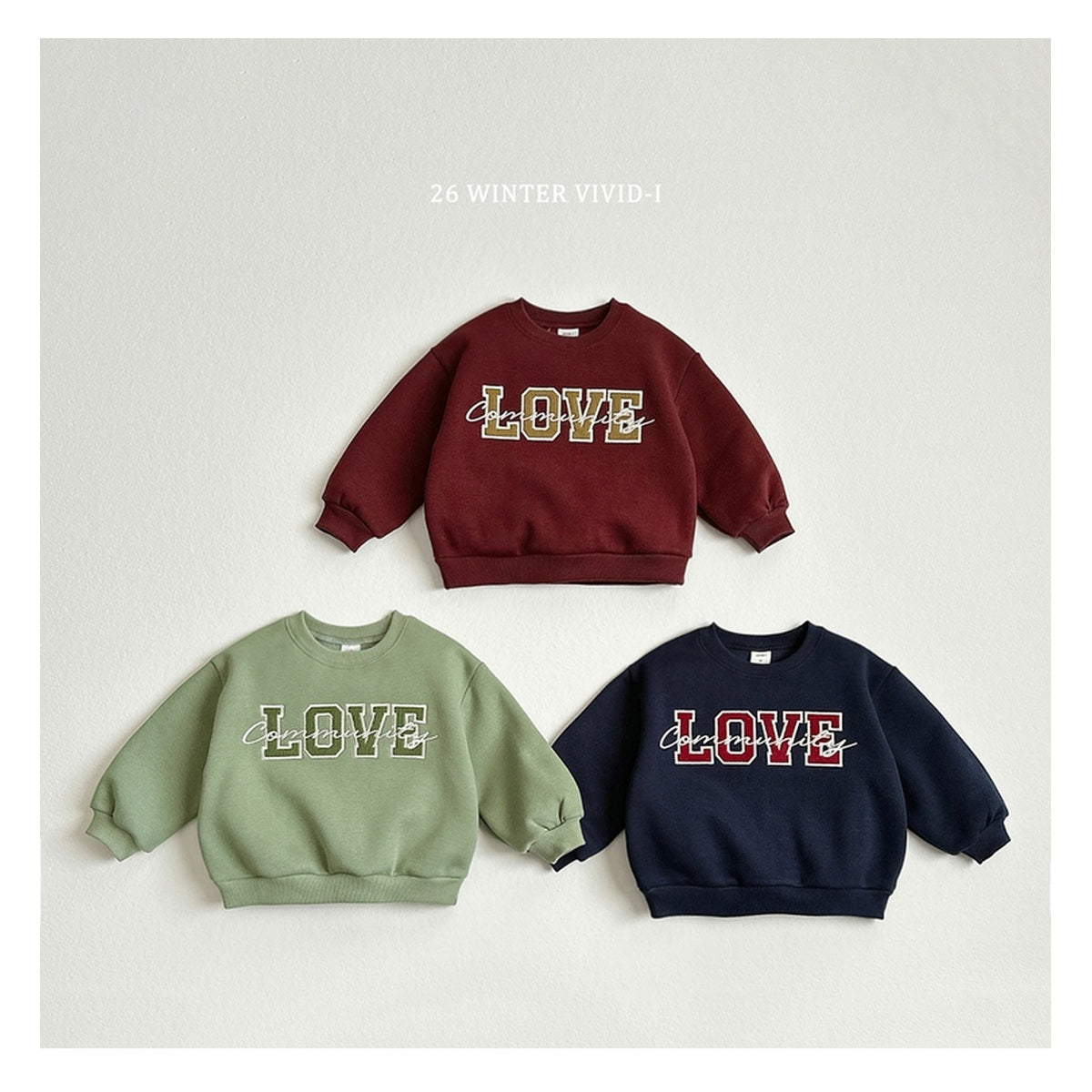 VIVID-I ラブ刺繍スウェット