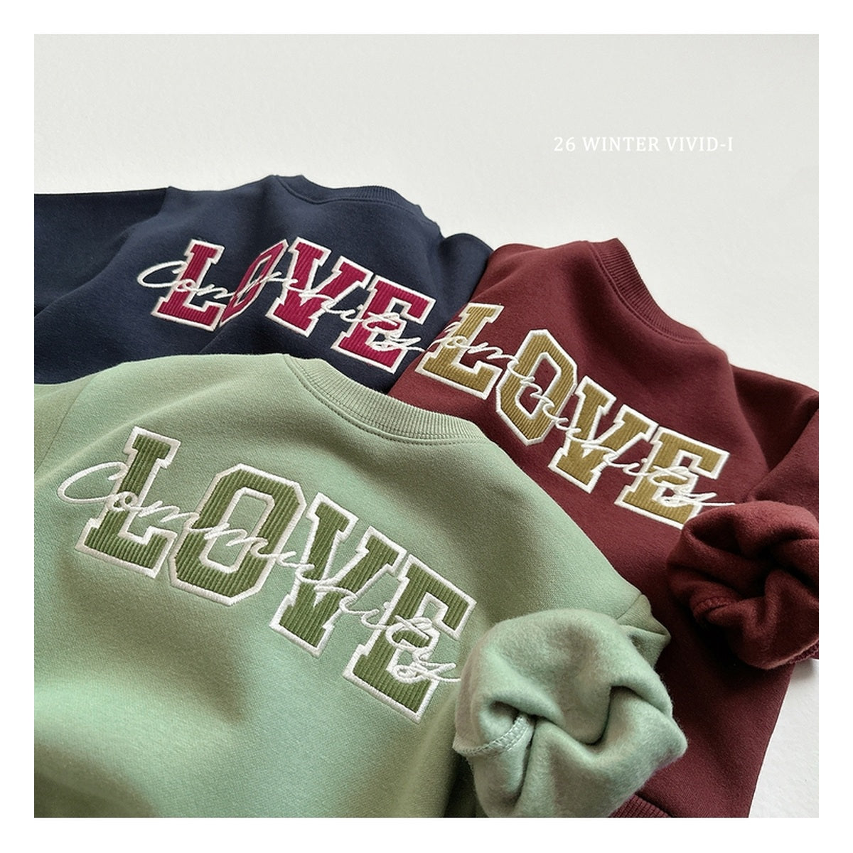 VIVID-I ラブ刺繍スウェット