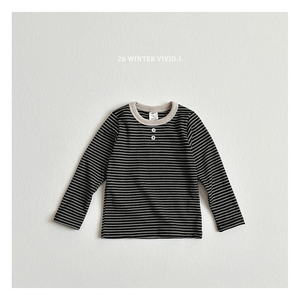 VIVID-I ボタン付きバイカラーTシャツ