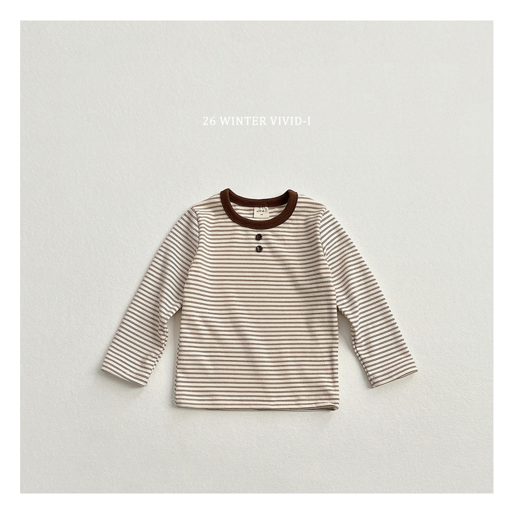 VIVID-I ボタン付きバイカラーTシャツ